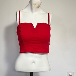 Elegant Red Crop Top for Women
